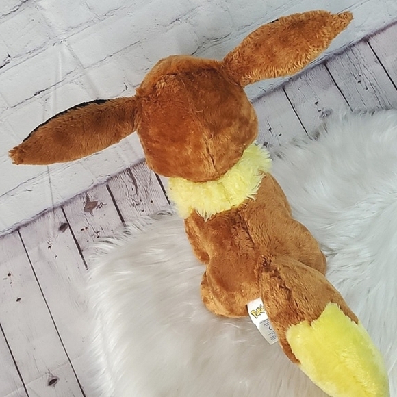 2017 Pokémon Build-a-Bear Eevee Large Plush Stuffed Animal Toy 19" Collectible - Picture 10 of 17